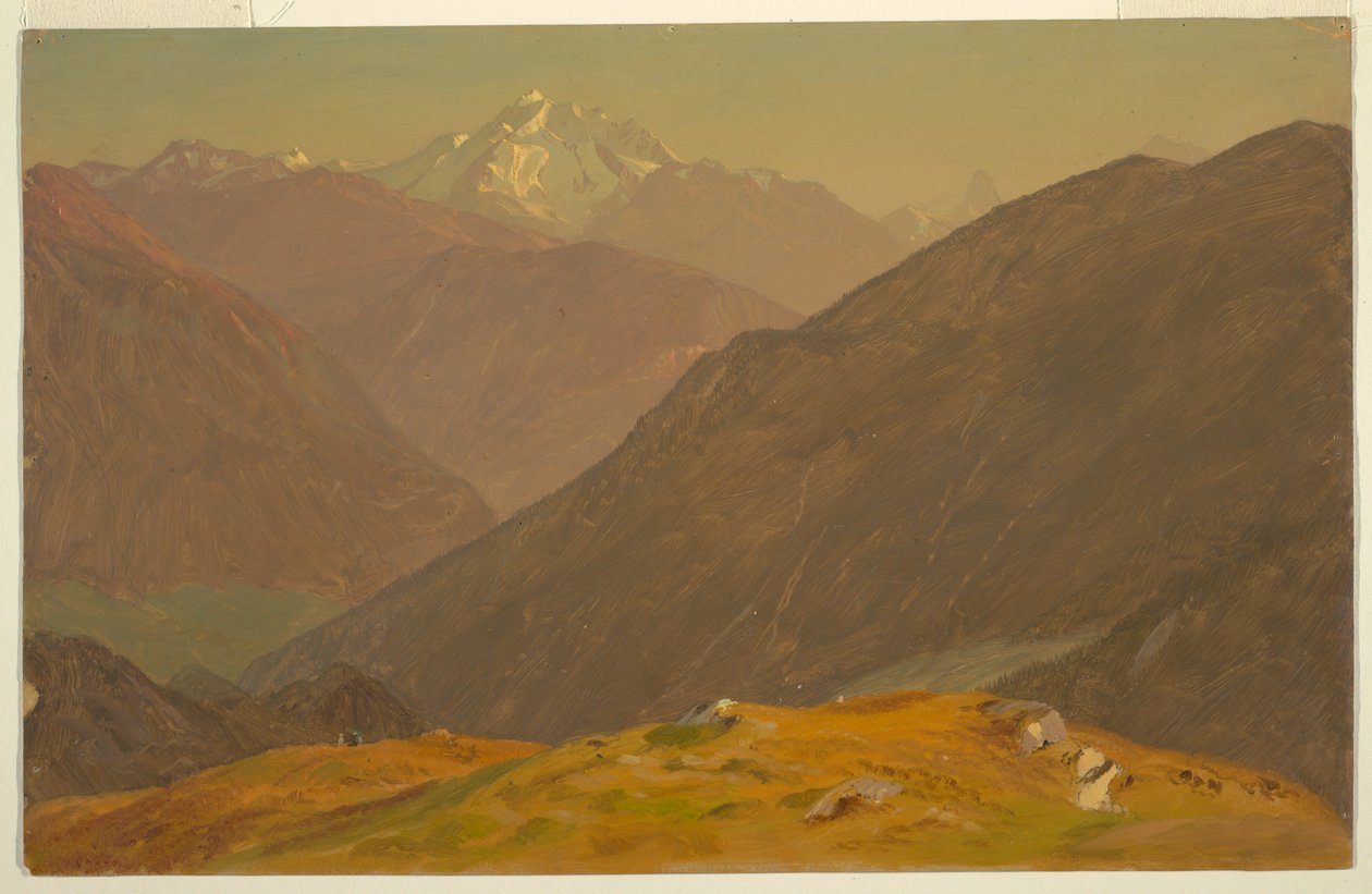 Desenho, O Goell, perto de Berchtesgeden, 1868 de Frederic Edwin Church