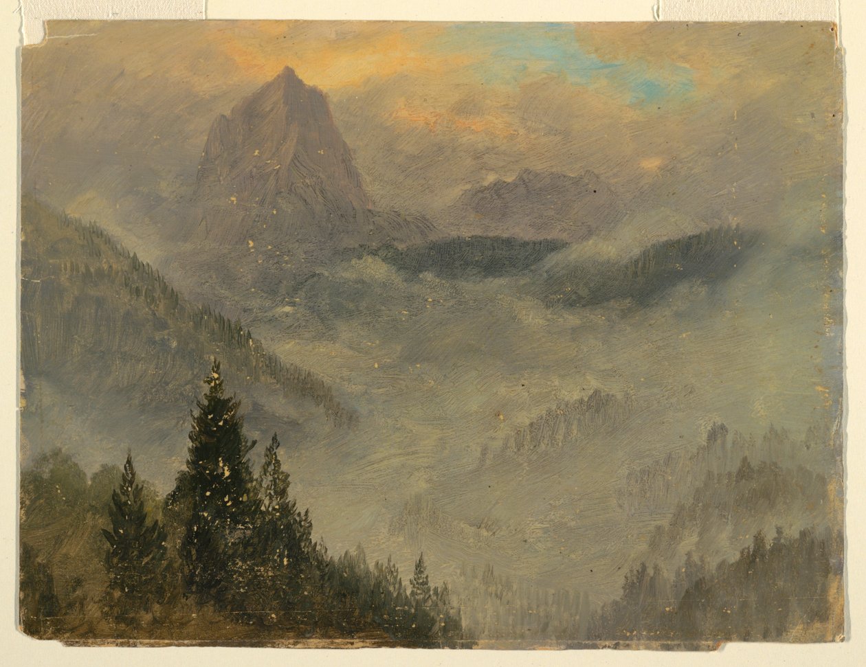Desenho, O Hochkalter, perto de Berchtesgaden, 1868 de Frederic Edwin Church