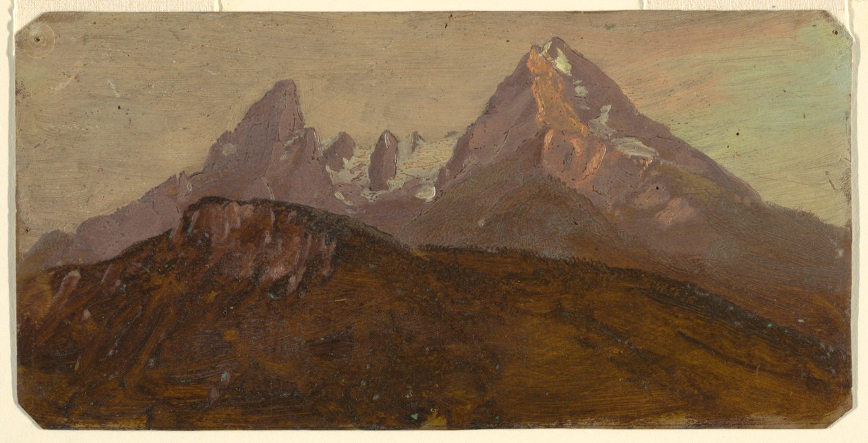 Desenho, The Watzmann, Berchtesgaden, Baviera, 1868 de Frederic Edwin Church