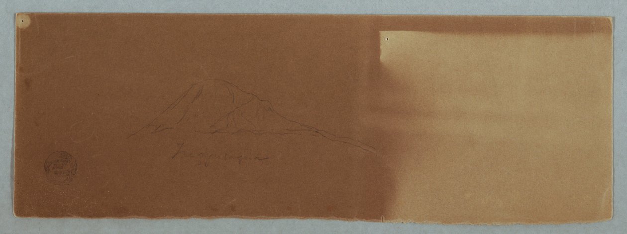 Desenho, Vulcão Tungurahua, Equador, junho de 1857 de Frederic Edwin Church