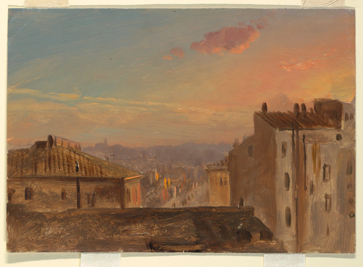 Desenho, Vista de Roma, 1868-69 de Frederic Edwin Church