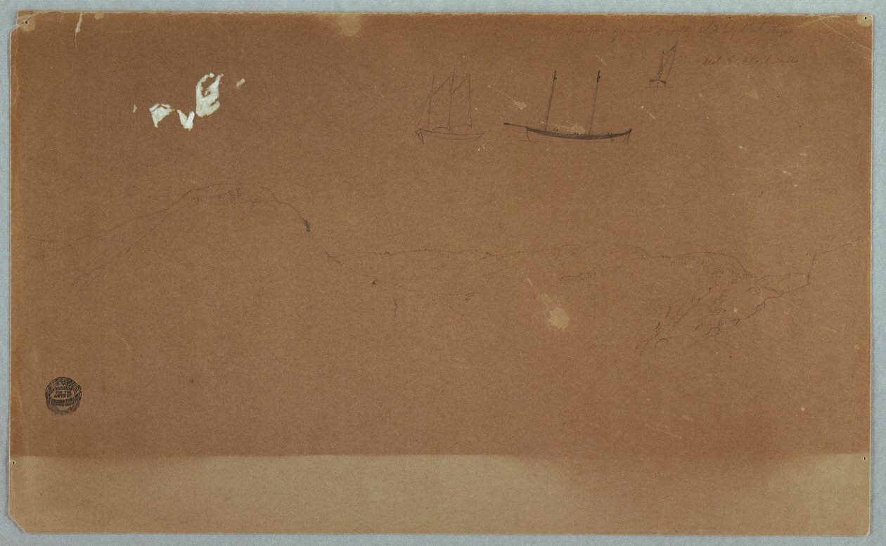 Desenho, Vistas de Labrador ou Terra Nova, junho ou julho de 1859 de Frederic Edwin Church