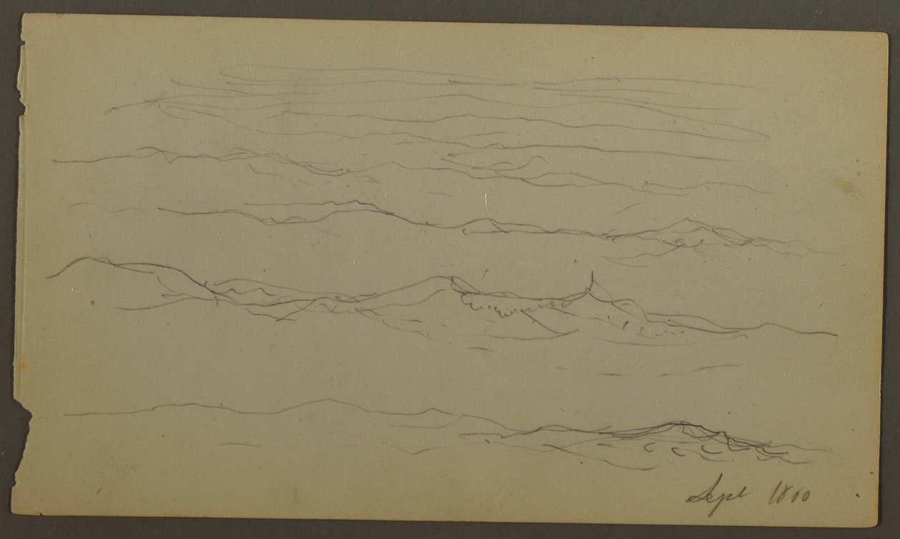 Desenho, Ondas, 1860 de Frederic Edwin Church