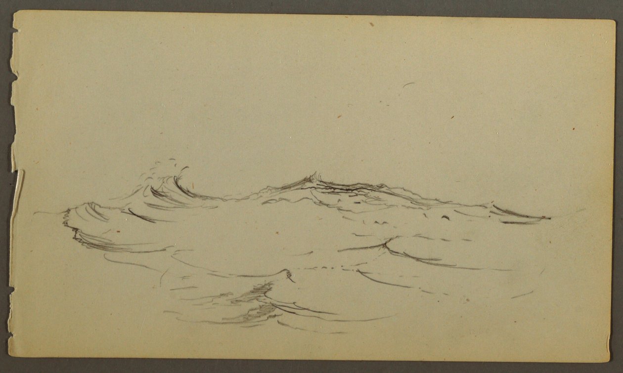 Desenho, Ondas, possivelmente 1860 de Frederic Edwin Church