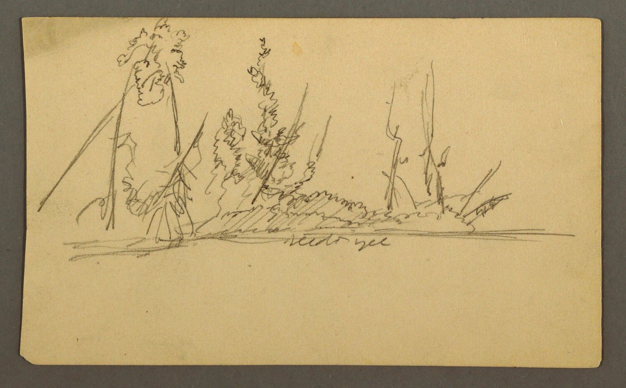 Desenho, Ilha arborizada, possivelmente 1877 de Frederic Edwin Church