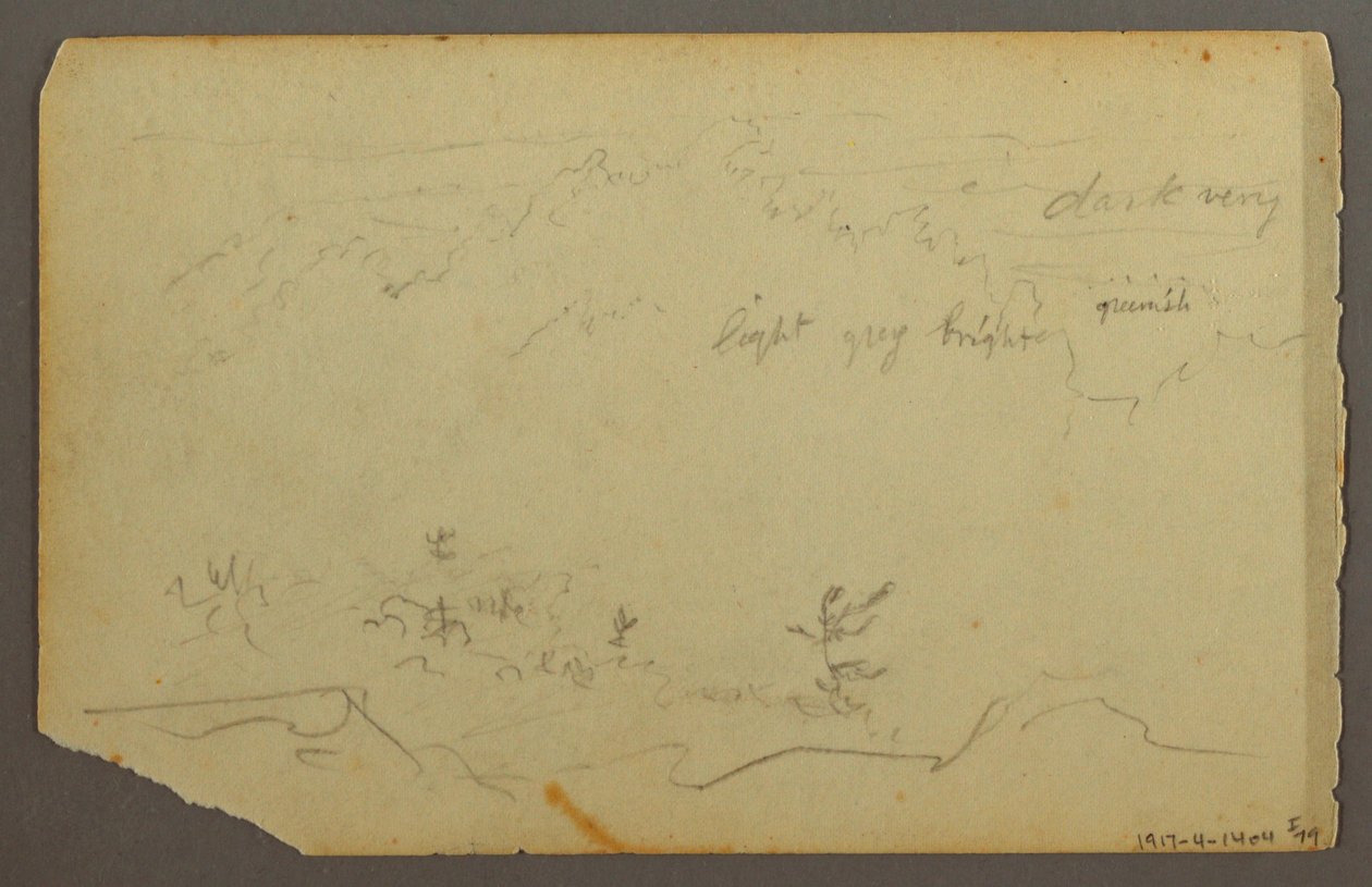 Desenho, Paisagem arborizada, 1844 de Frederic Edwin Church