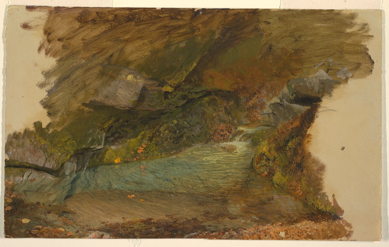 Desenho, Córrego da floresta, 1850-60 de Frederic Edwin Church