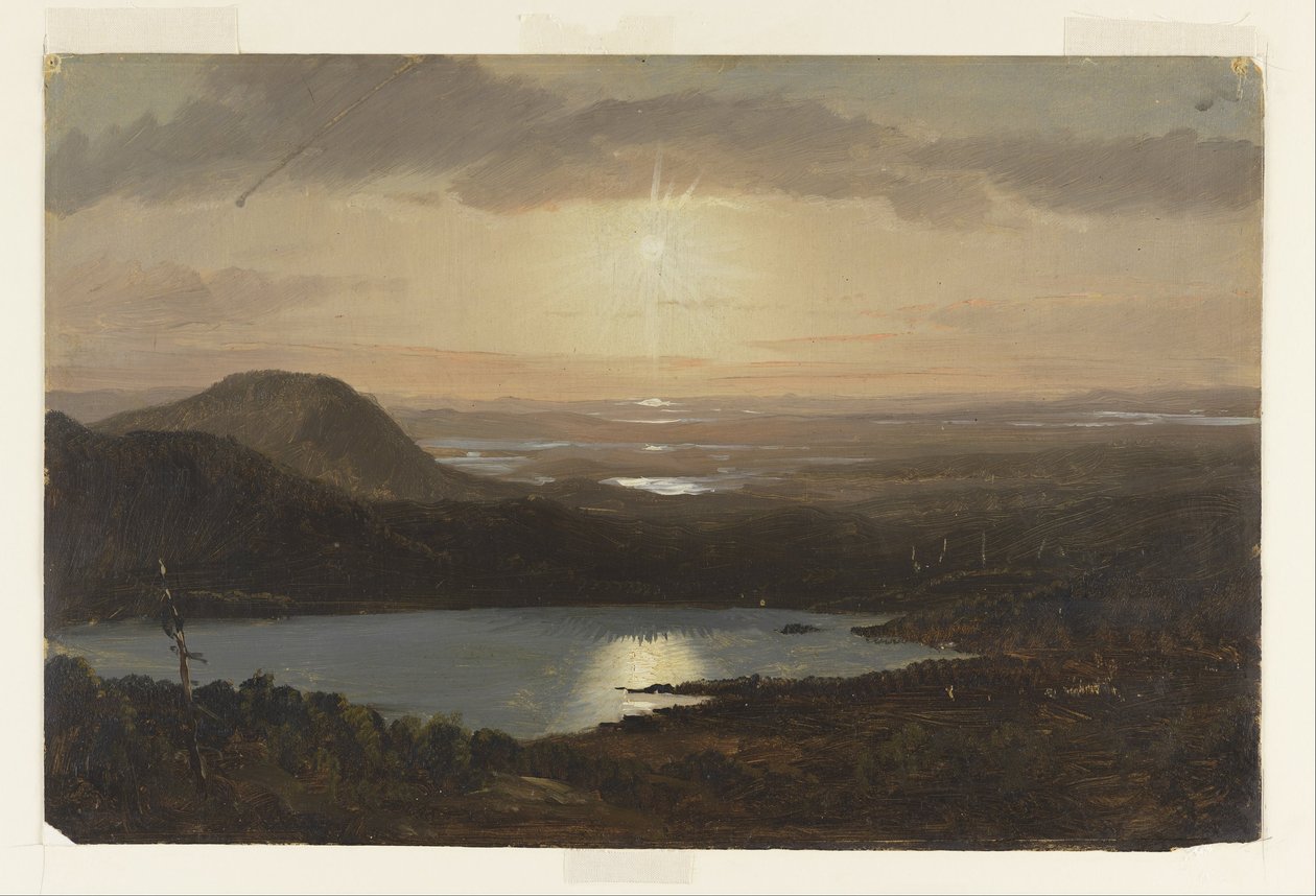 Lago Eagle visto da Montanha Cadillac, Ilha Mount Desert, Maine de Frederic Edwin Church