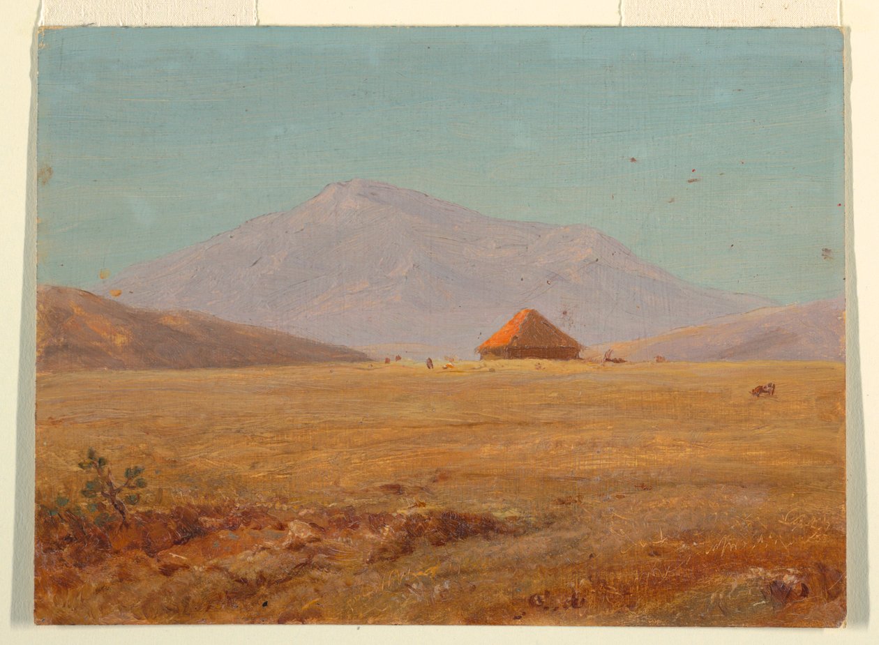 Equador?, planalto de montanha com cabana de Frederic Edwin Church