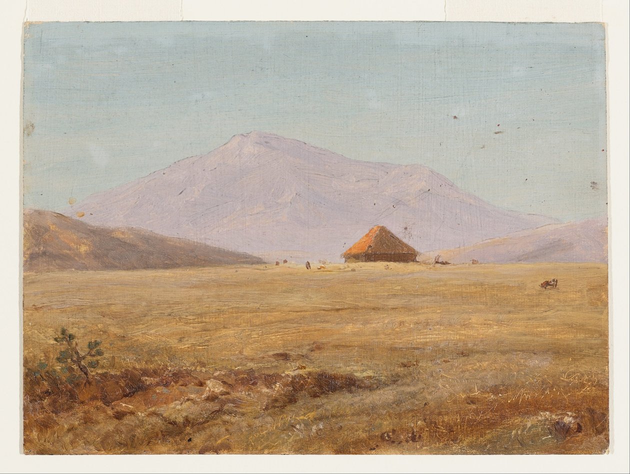 Equador , planalto de montanha com cabana de Frederic Edwin Church