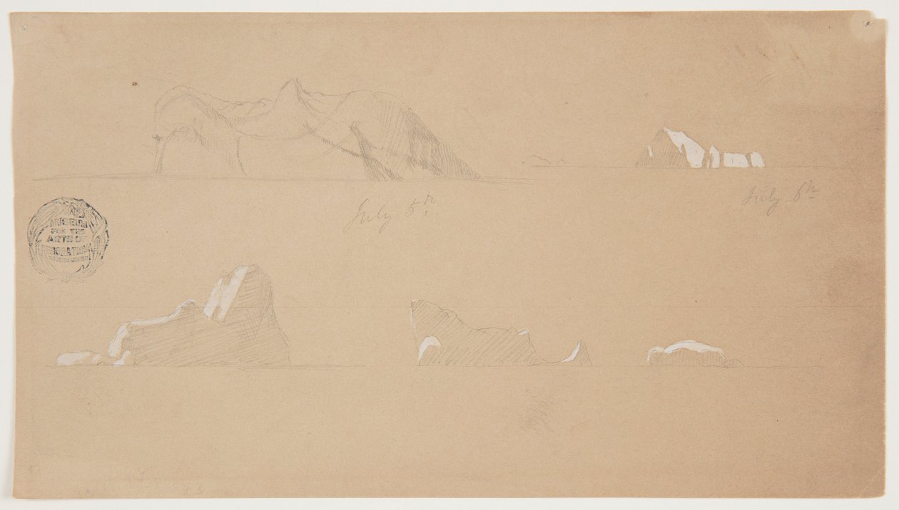 Icebergs Flutuantes de Frederic Edwin Church