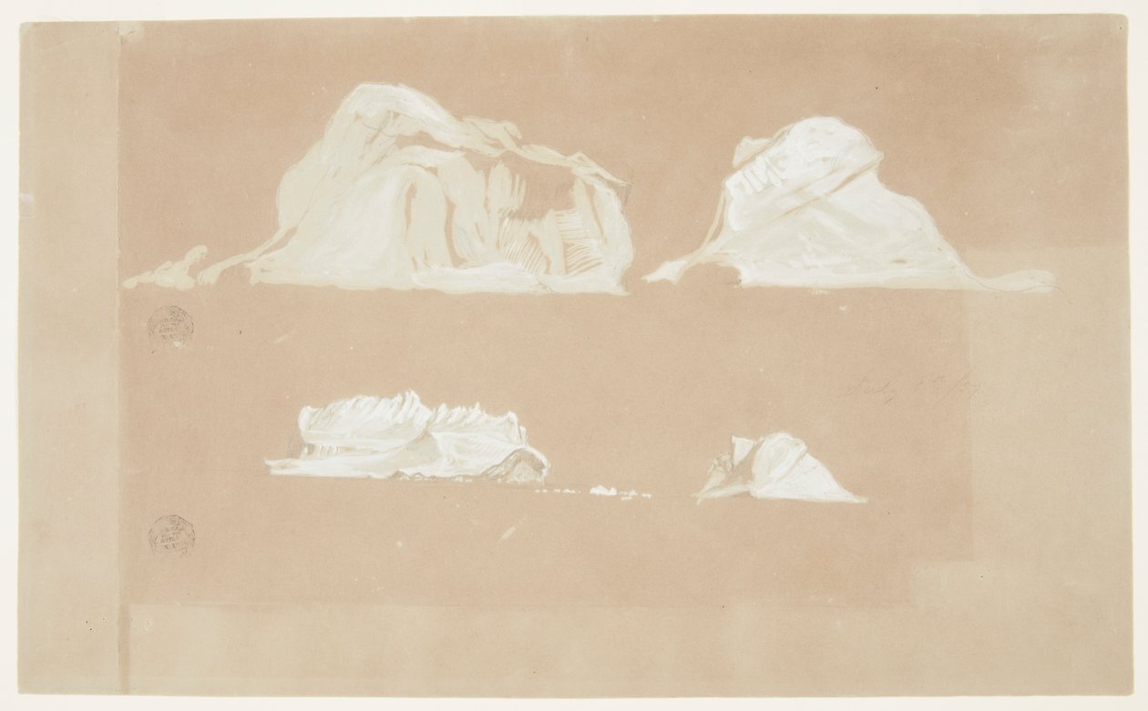 Icebergs Flutuantes de Frederic Edwin Church