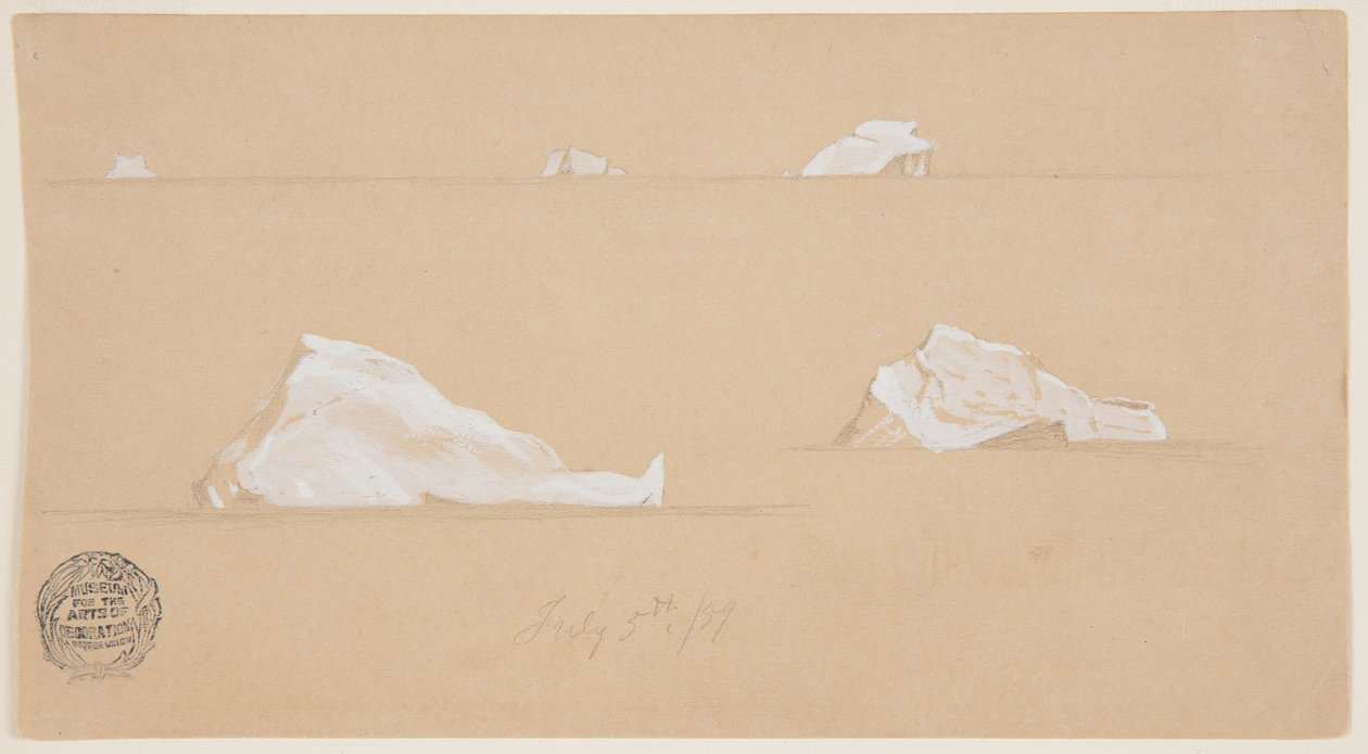 Icebergs Flutuantes de Frederic Edwin Church