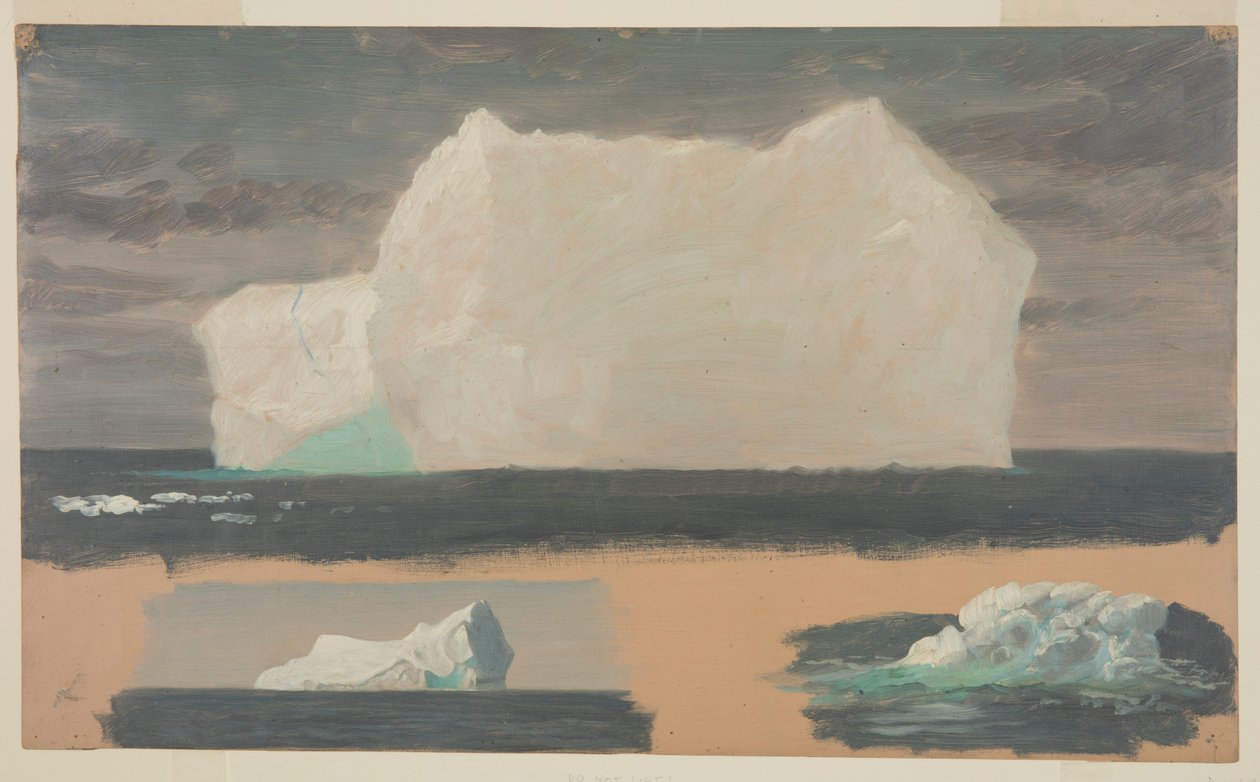 Icebergs flutuantes perto de Twillingate, Terra Nova de Frederic Edwin Church