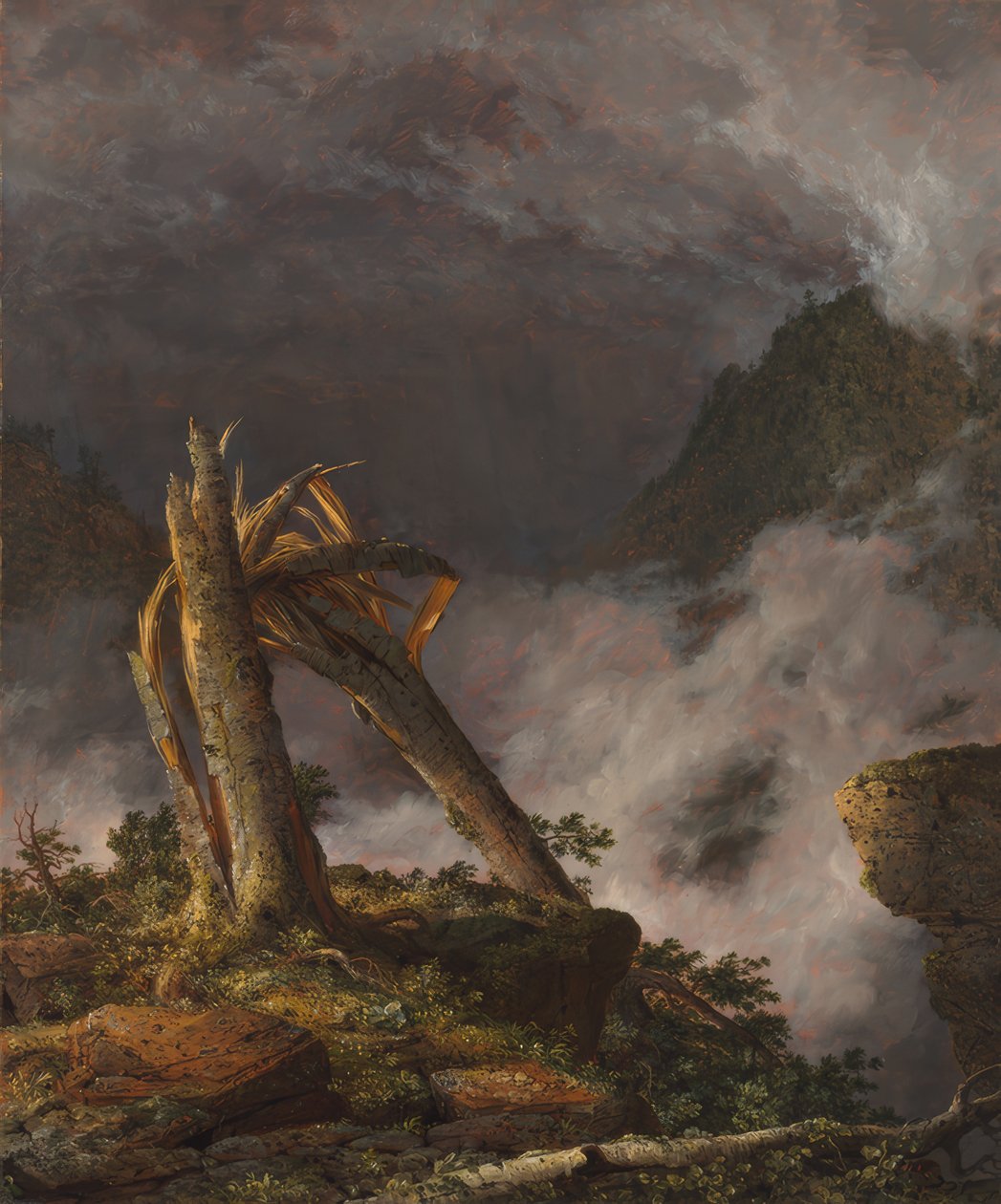 Frederic Edwin Church / Tempestade nas montanhas, 1847. de Frederic Edwin Church