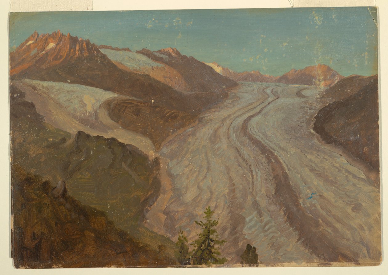 Geleira Grande Aletsch, Suíça de Frederic Edwin Church