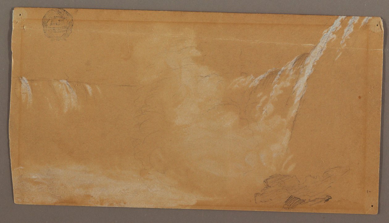 Grande parte de Horseshoe Falls, visto do lado canadense do rio Niagara de Frederic Edwin Church