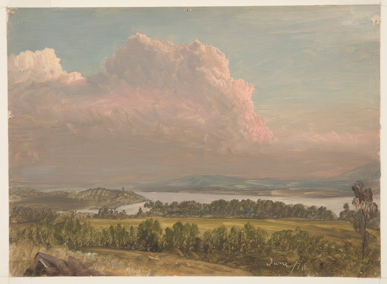 Nuvens altas através do Hudson de Frederic Edwin Church