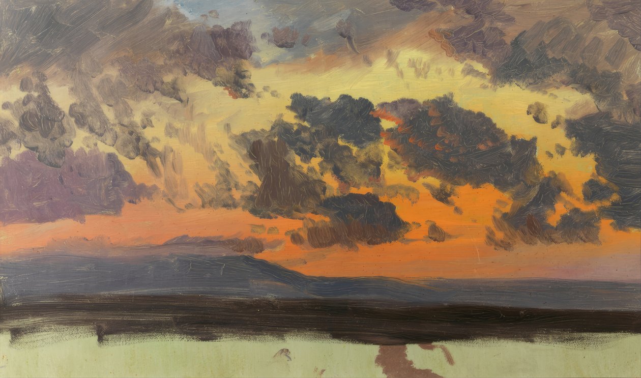 Céu ao pôr-do-sol, Jamaica, Índias Ocidentais. de Frederic Edwin Church