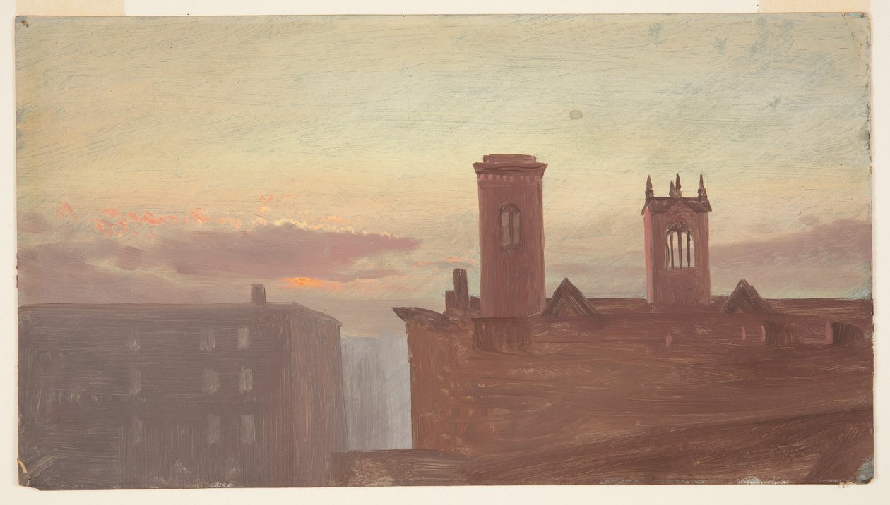 Housetops at Dawn, 10th Street, Nova York, NY de Frederic Edwin Church