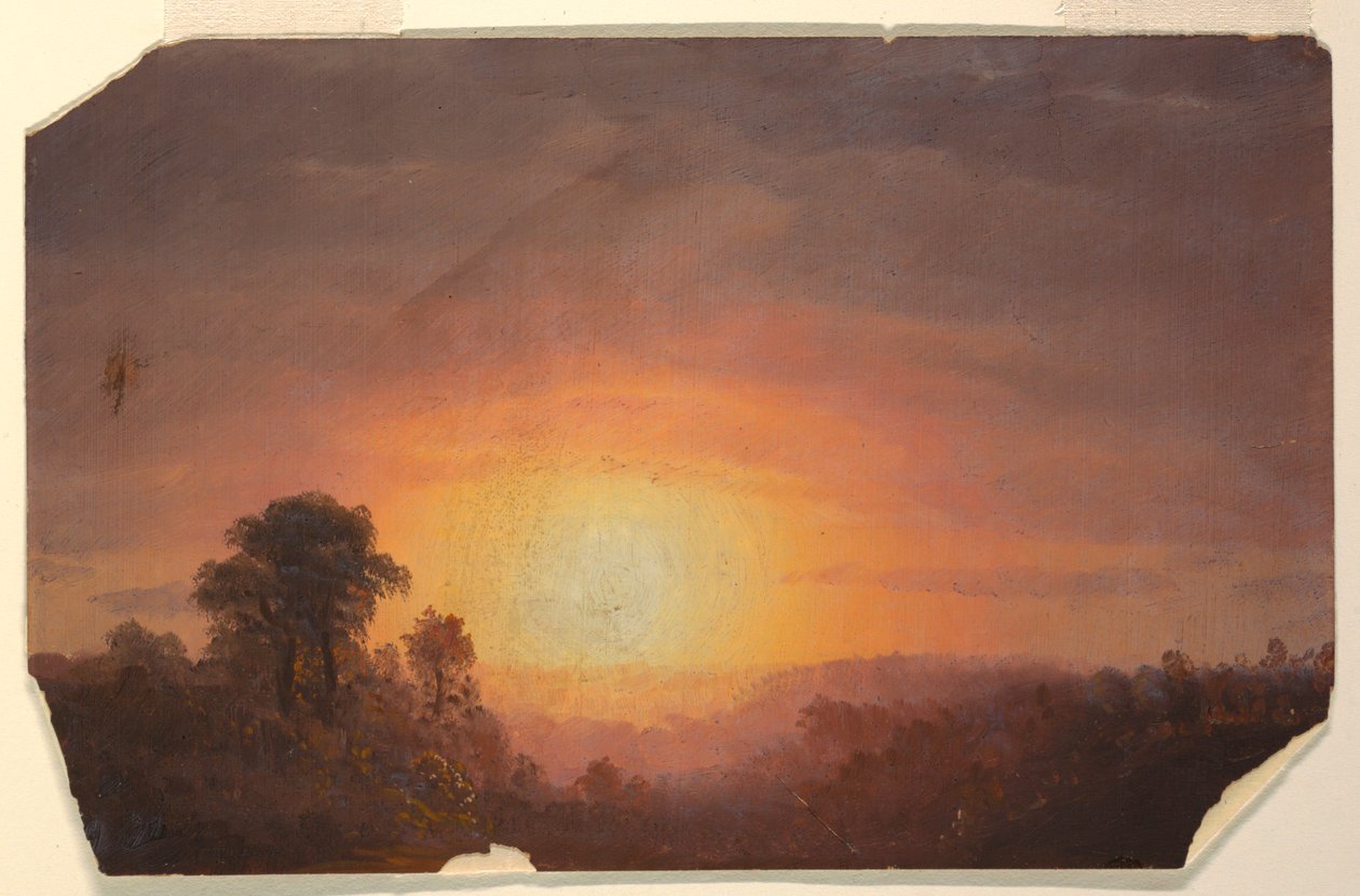 Paisagem com pôr do sol de Frederic Edwin Church