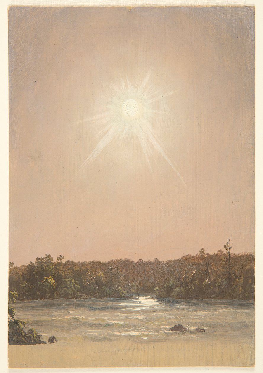 Sol da tarde sobre um córrego de Frederic Edwin Church