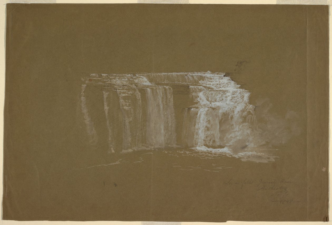 Lower Falls, Rio Genesee, Rochester, Nova York de Frederic Edwin Church