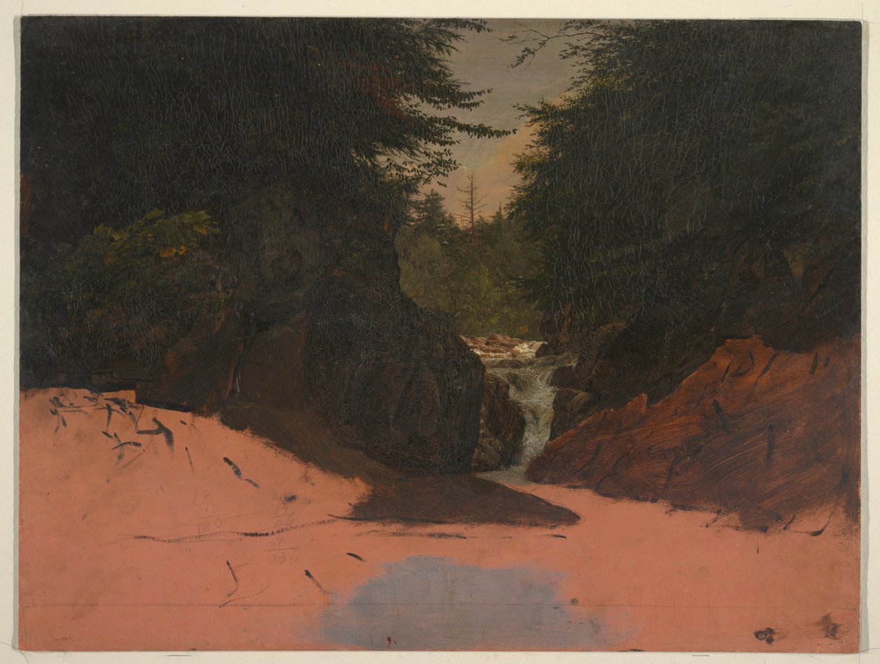 Maine, córrego da montanha de Frederic Edwin Church
