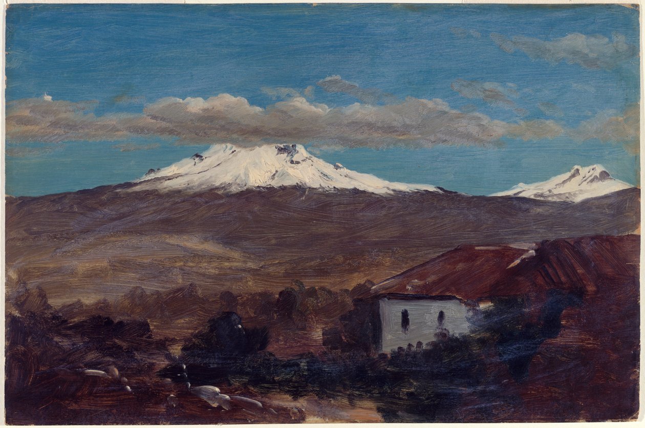 Monte Chimborazo mostrado de Riobamba, Equador de Frederic Edwin Church