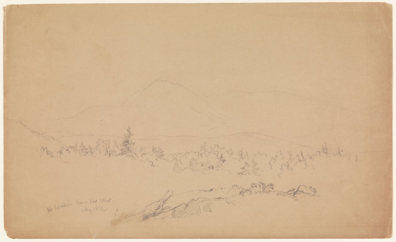 "Mount Katahdin from the West" [Olhando para oeste em direção ao Monte Katahdin] de Frederic Edwin Church