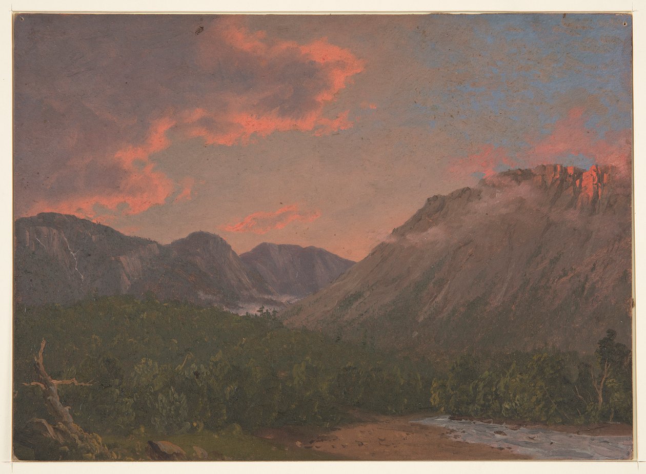 Paisagem montanhosa ao pôr do sol de Frederic Edwin Church