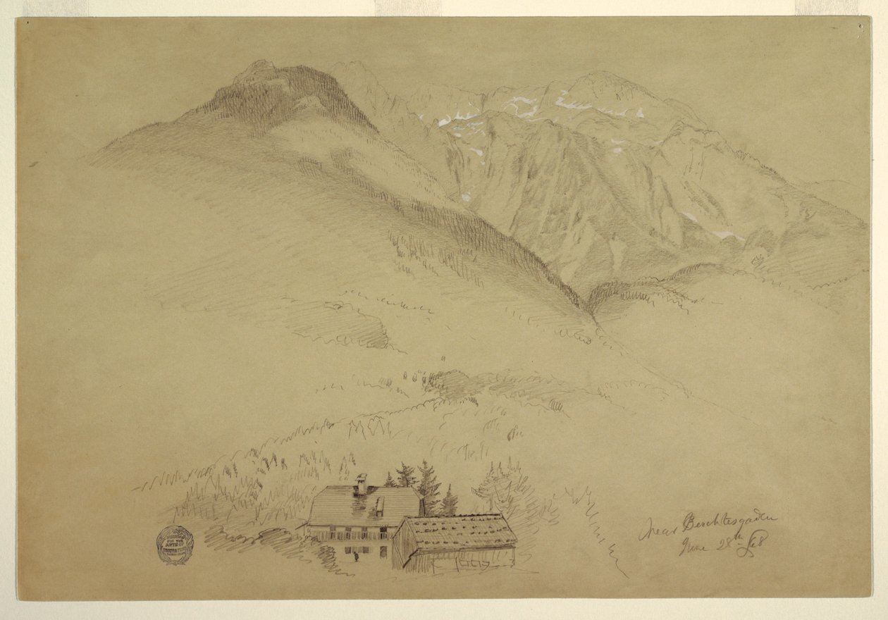 Montes Goell e Brett perto de Berchtesgarden, Baviera de Frederic Edwin Church