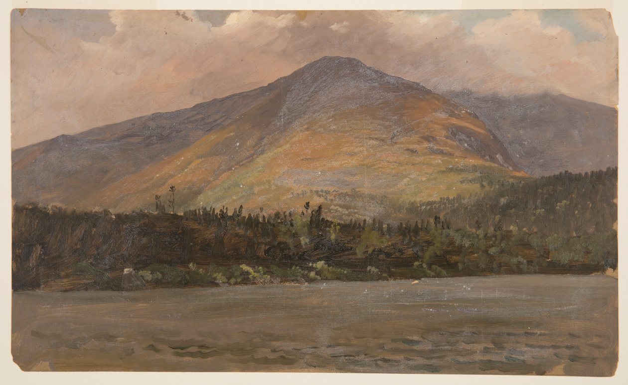 Mt. Katahdin, mostrando Pomola e a Grande Bacia de Sandy Bottom Pond de Frederic Edwin Church