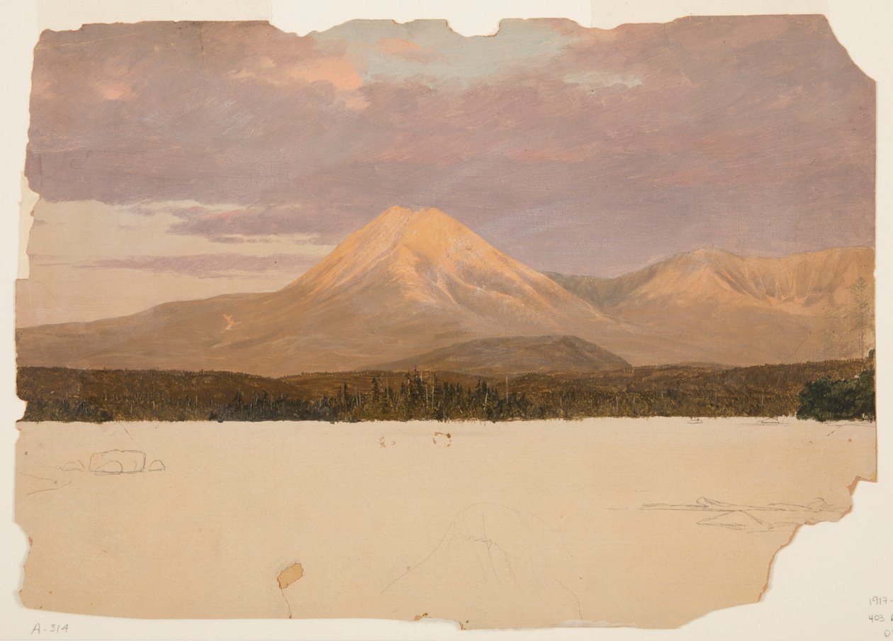 Monte Katahdin do Lago Katahdin de Frederic Edwin Church