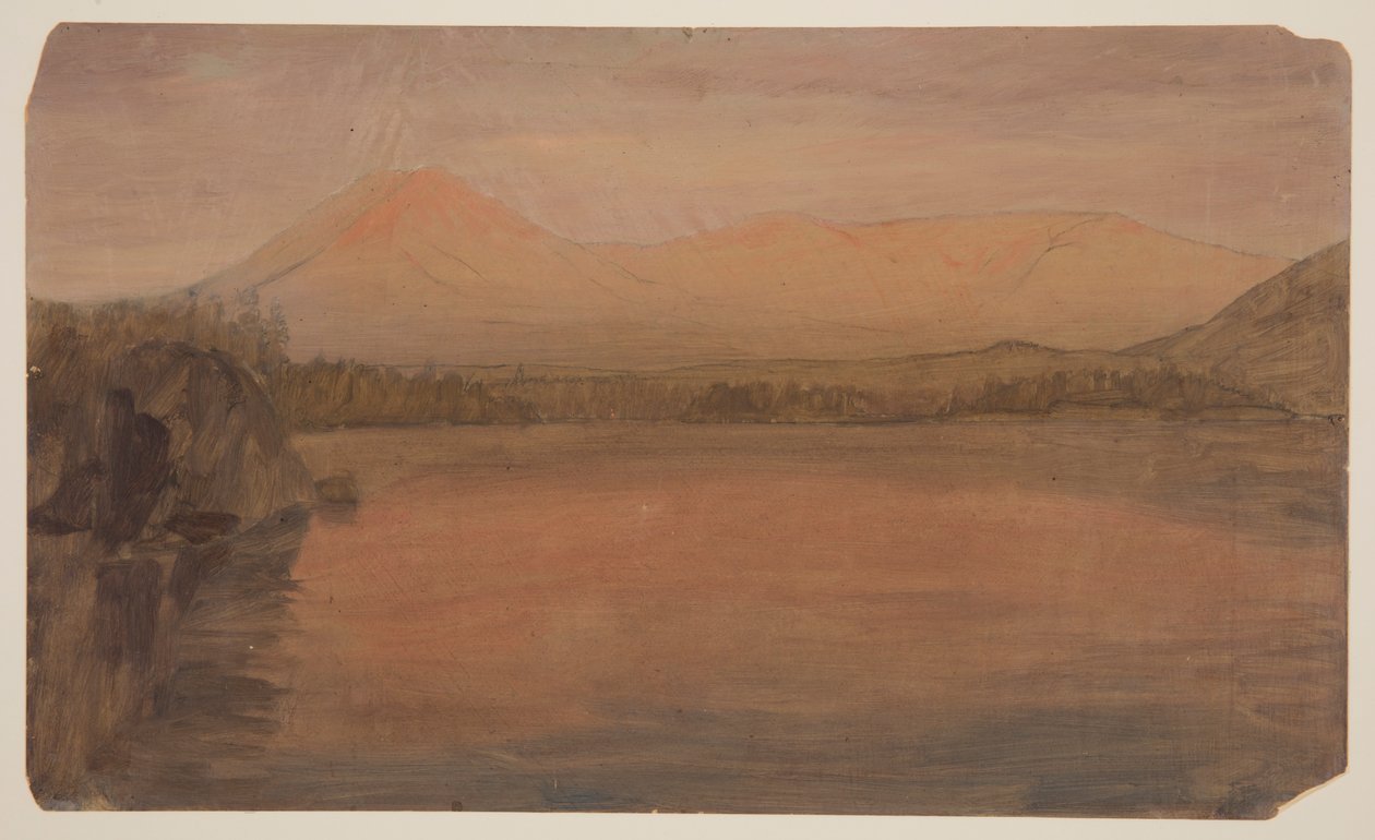 Mts. Katahdin e Turner do Lago Katahdin de Frederic Edwin Church