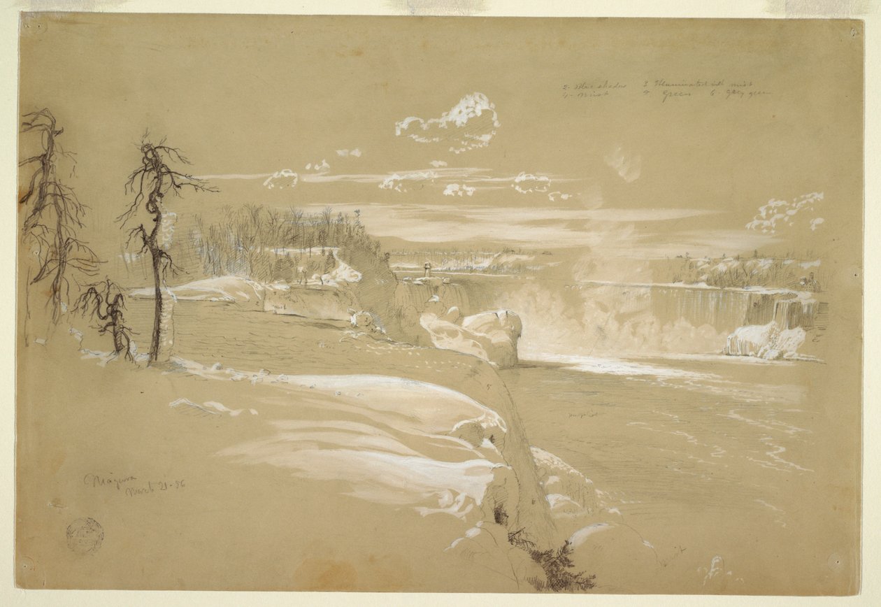 Cataratas do Niágara no inverno de Frederic Edwin Church