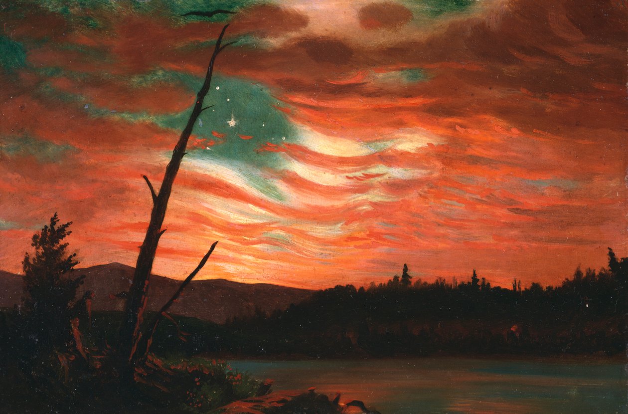 Nossa bandeira no céu de Frederic Edwin Church