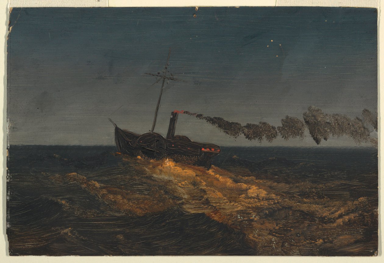 Navio a remo ao entardecer de Frederic Edwin Church