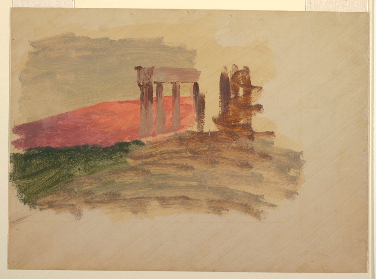 Esboço rápido do Templo de Corinto de Frederic Edwin Church