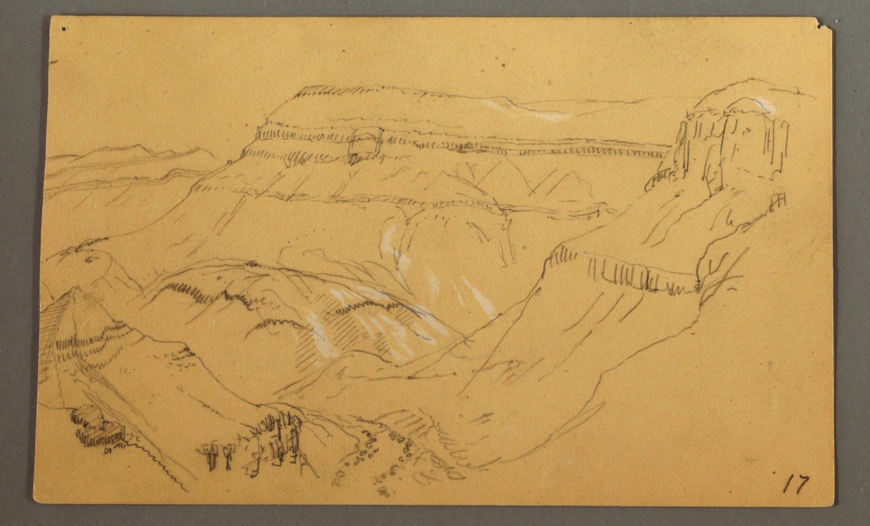 Esboços, El Yemen Valley, "Arábia" de Frederic Edwin Church