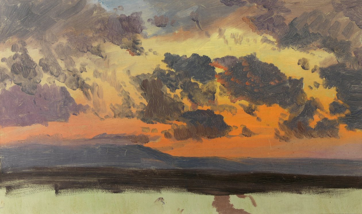 Céu ao pôr do sol, Jamaica, Índias Ocidentais de Frederic Edwin Church