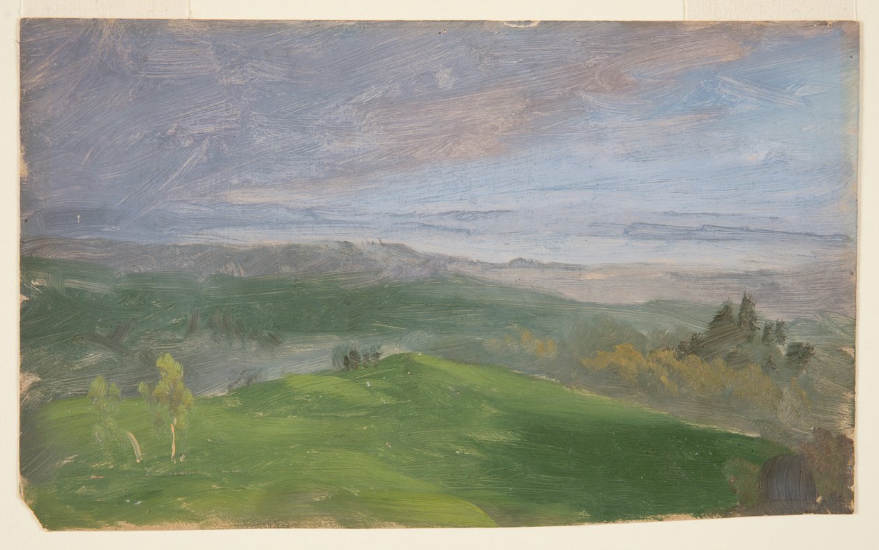 Vista de verão, Hudson Valley, Nova York de Frederic Edwin Church