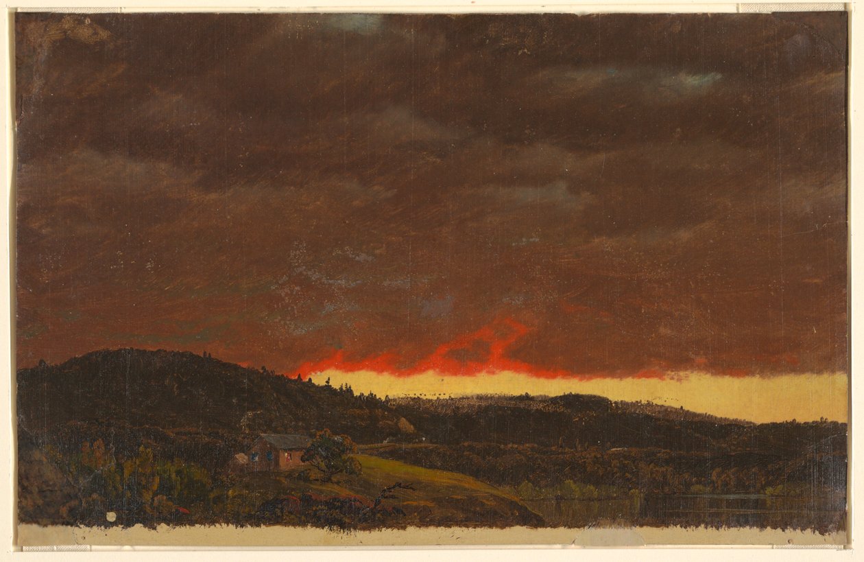 Pôr do sol, Vale do Hudson de Frederic Edwin Church