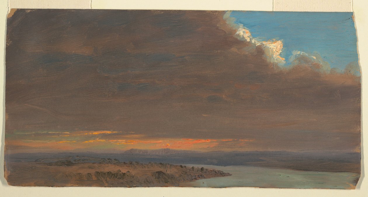 Pôr do sol, Hudson Valley, Nova York de Frederic Edwin Church