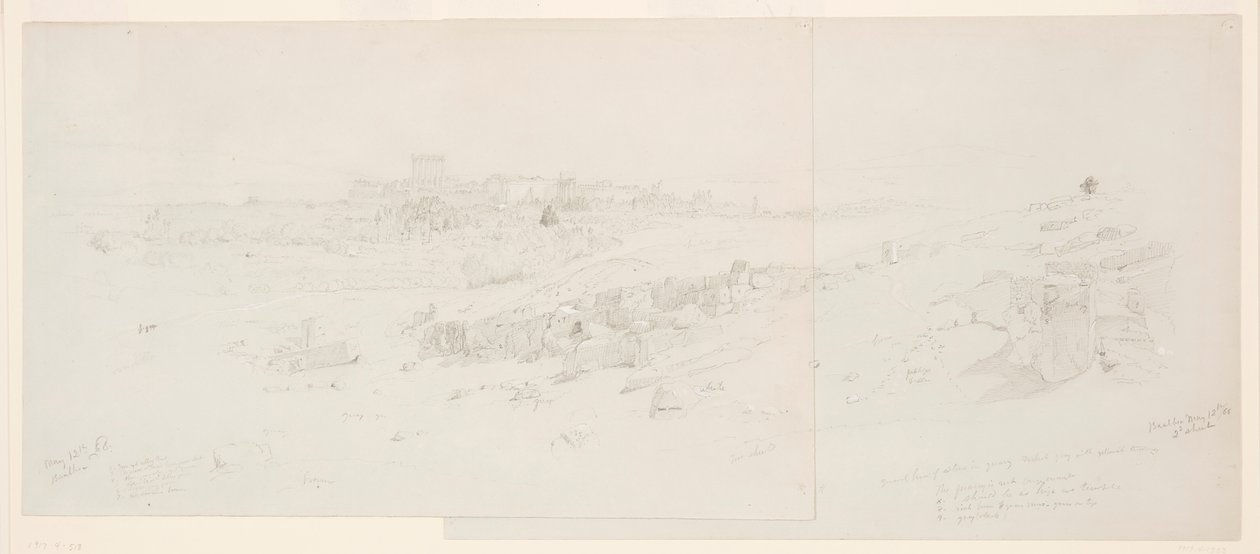 Templos na manhã, Baalbek de Frederic Edwin Church