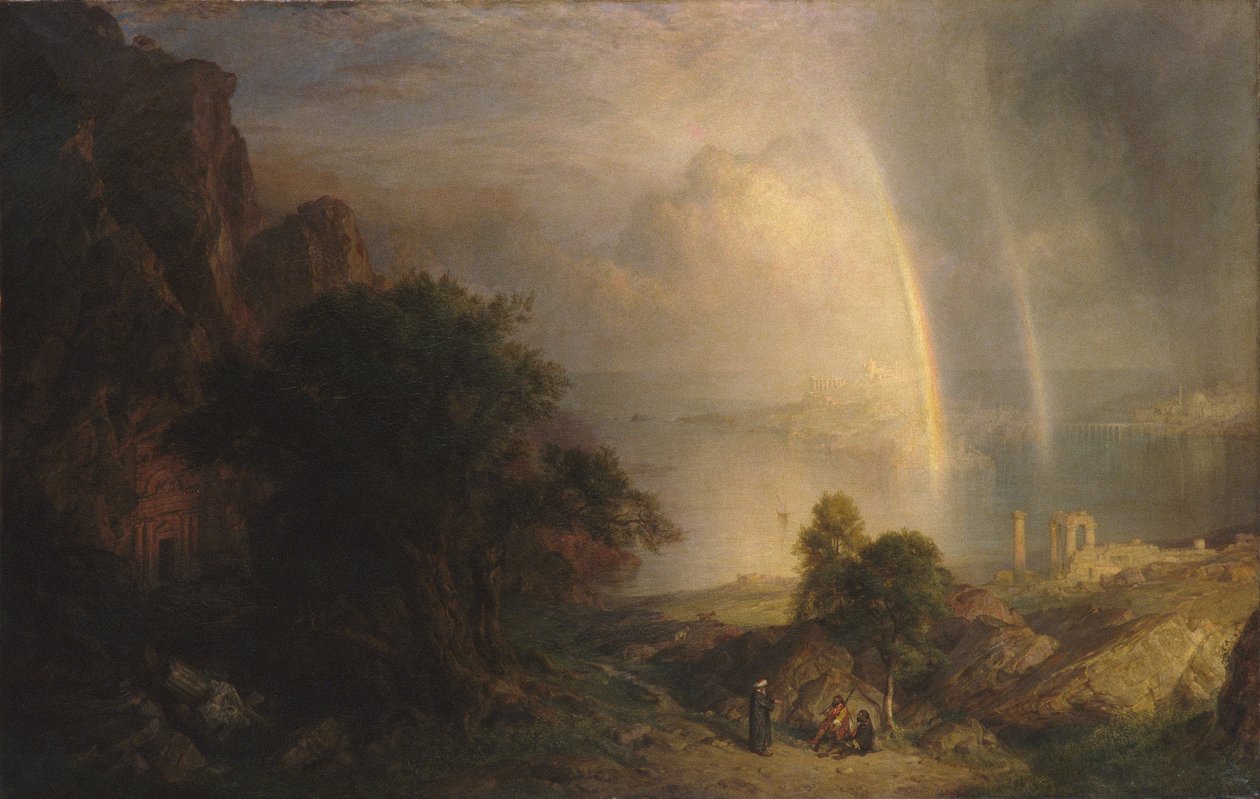 O Mar Egeu, c.1877 (óleo sobre tela) de Frederic Edwin Church