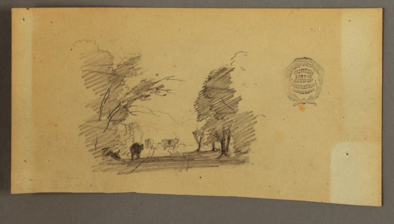 Três vacas em uma estrada na floresta de Frederic Edwin Church