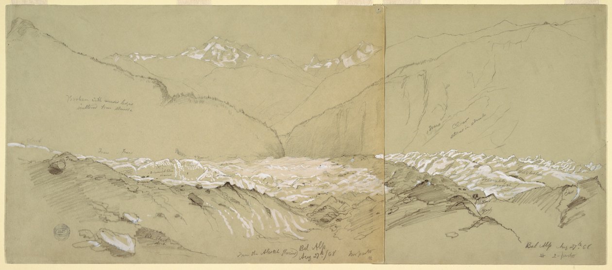 Glaciar Upper Aletsch com o Great Fusshorn de Frederic Edwin Church