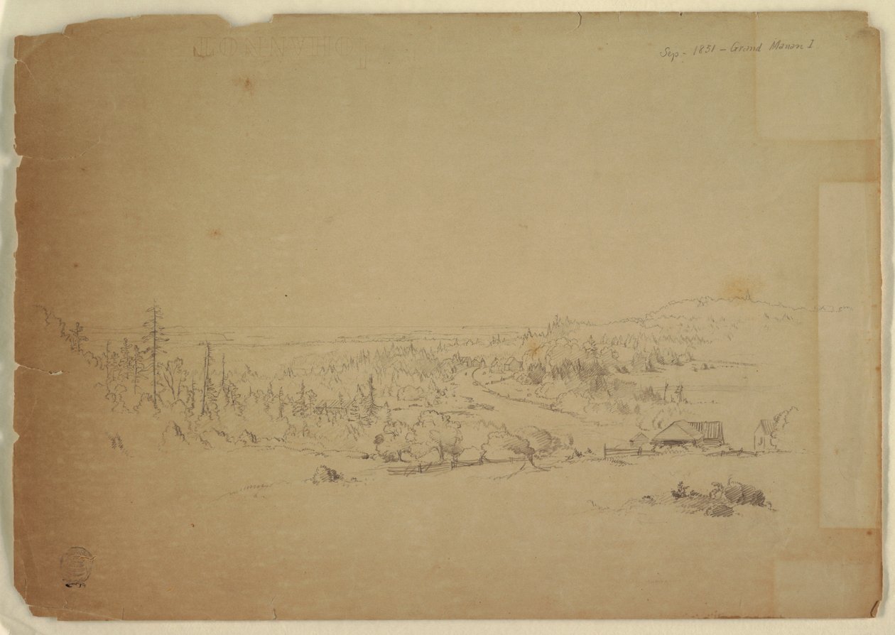 Vista de Grand Manan Island, Canadá, para o mar de Frederic Edwin Church