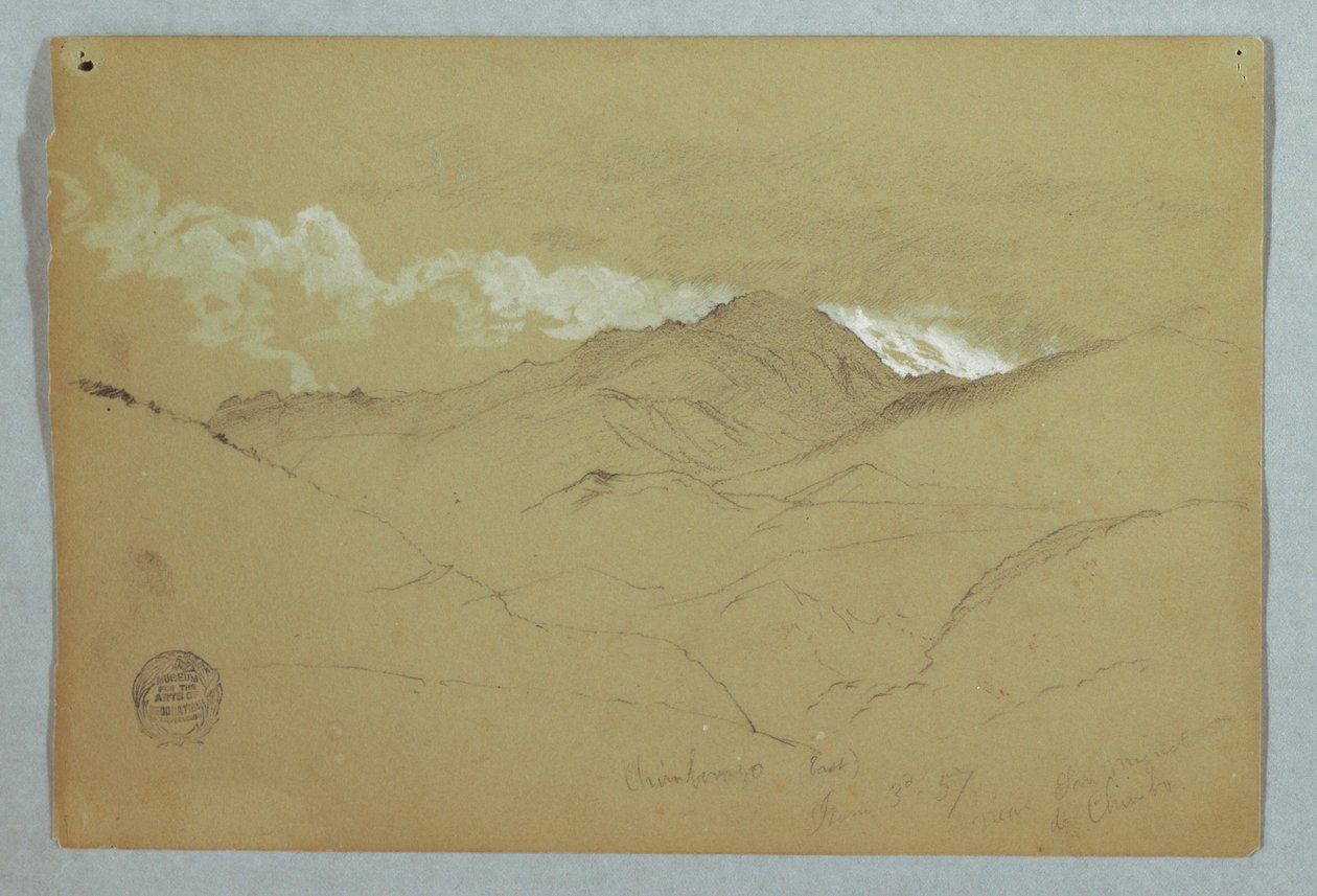 Vista do leste do Monte Chimborazo, Equador de Frederic Edwin Church